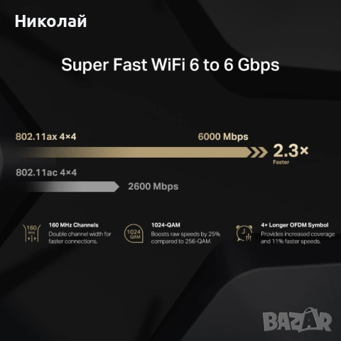 Нов Mercusys MR90X AX6000 - OpenWRT Wi-Fi 6 Gigabit Router, снимка 4 - Рутери - 54387230