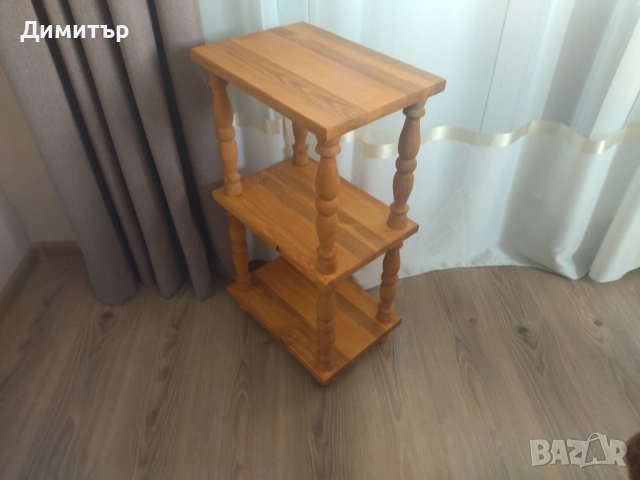 Дървена етажерка на три нива !!!, снимка 5 - Етажерки - 54146174