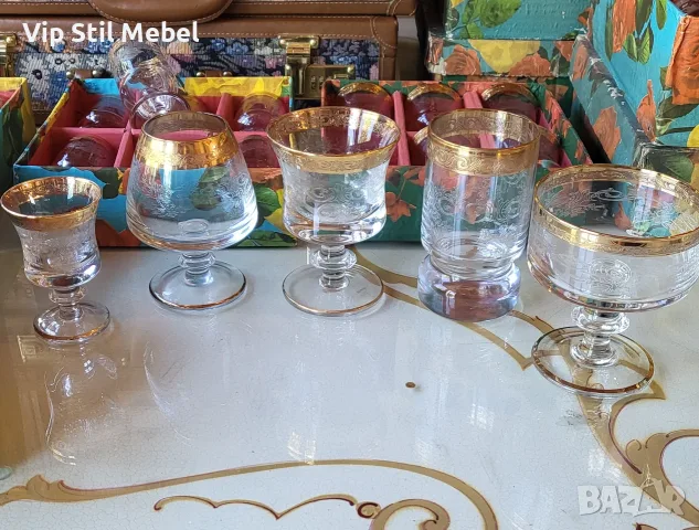 Италиански кристални чаши Murano Medici 