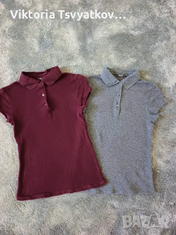 Massimo Dutti блузи с якичка и къс ръкав (от кашмир) - Размер XS