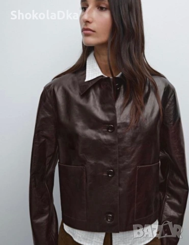 Ново кожено яке Massimo Dutti размер S, снимка 2 - Якета - 54751954