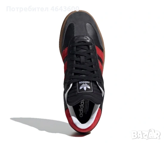 Дамски маратонки adidas Samba XLG Core Black Better Scarlet, снимка 4 - Маратонки - 55219205