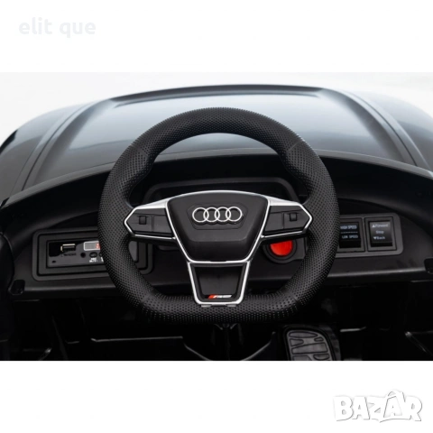 Акумулаторен джип Audi RS E-Tron GT 4X4 Licensed с меки гуми и кожена седалка 12V, снимка 14 - Детски велосипеди, триколки и коли - 55136232