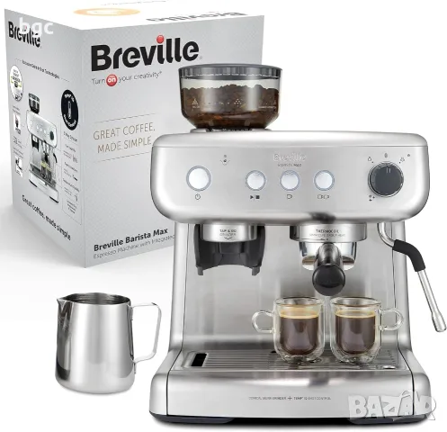 Еспресо машина Breville Barista Pro Max VCF126X-01, 15 bar, 1450 w, Инокс, Вградена кафемелачка, снимка 4 - Кафемашини - 48065901
