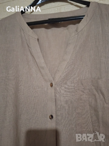 СТРАХОТНА ТУНИКА РИЗА ZIZI ОТ ЛЕН 2XL-4XL, снимка 4 - Туники - 54813942