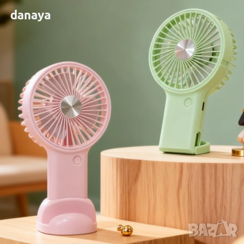 6631 Мини вентилатор със стойка за телефон, USB, 19 см, снимка 4 - Вентилатори - 54364927
