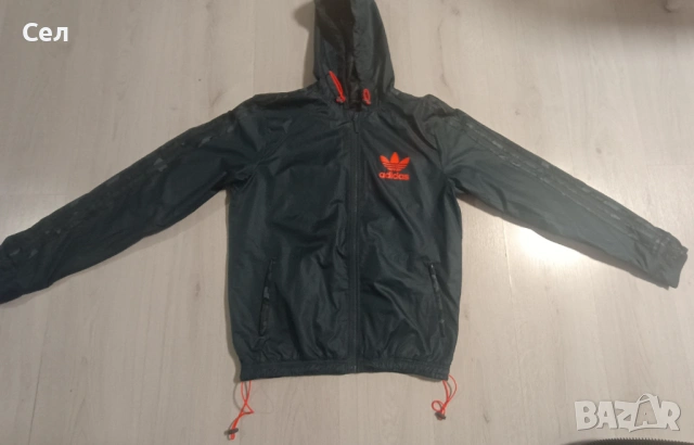 Оригинално двулицево пролетно яке Adidas S, снимка 4 - Якета - 54634259