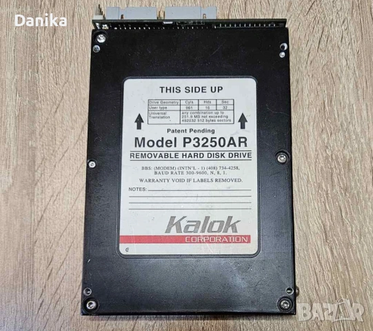Рядък ретро харддиск KALOK P3250AR 250 MB Assembled in Bulgaria за винтидж колекционери 