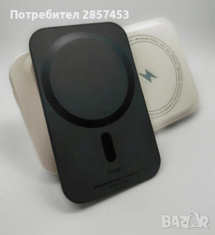 Магнитна безжична външна батерия за iPhone – USB-C, снимка 5 - Външни батерии - 54992607