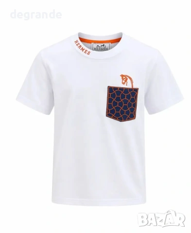♣️Детска Тениска 💫HERMES💫Бежово👇Синьо👇Бяло, снимка 2 - Детски тениски и потници - 54866030