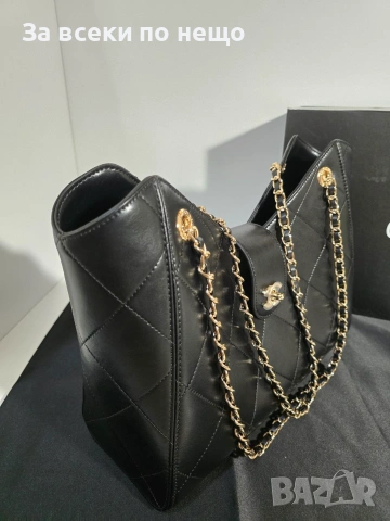 Chanel Hobo 25A Дамска Черна Чанта От Висококачествена Телешка Кожа Код Brand Luxury Fashion33, снимка 4 - Чанти - 54961129