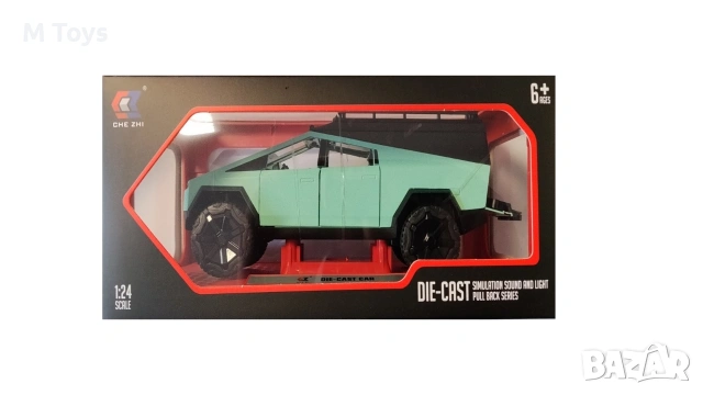 Модел на кола JPT Tesla Cybertruck – 1:24, снимка 3 - Коли, камиони, мотори, писти - 54490210