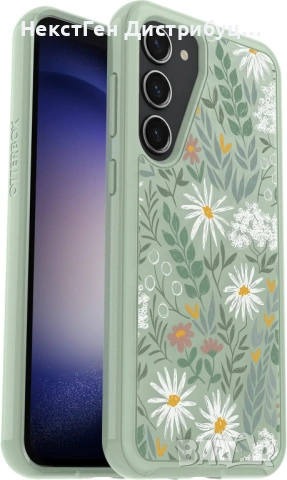OtterBox Symmetry Series Case за Samsung Galaxy S23+ SAGE Advice (Clear/Green)| Нов | 24м Гаранция