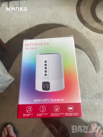 Bluetooth колонка със светлина, бял шум, с аларма