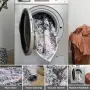 190x280см Ориенталски винтидж килим с противоплъзгаща основа, перящ се в пералня, Taleta, снимка 9