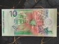 Банкнота - Суринам - 10 гулдена UNC | 2000г., снимка 2