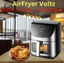 Фритюрник 1700W 7л., Горещ въздух, Таймер, до 200°C с видим прозорец Черен, снимка 2