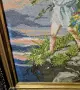 Уникален ръчно ушит гоблен „Ангел пазител" с масивна барокова рамка, снимка 4