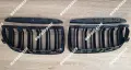 BMW E90 Е91 Бъбреци Черен Гланц Двойни M Performance Решетки Преден Капак 2005-2008, снимка 3
