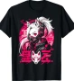 Аниме манга Киберпънк естетическа тениска Harajuku Kitsune, снимка 1