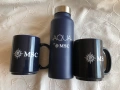 Алуминиева бутилка за вода AQUA by MSC Cruises и 2 бр. оригинални сувенирни чаши MSC Cruises, снимка 2