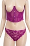Hunkemöller дантелено дамско долнище 2XL в цвят фуксия/магента, снимка 4