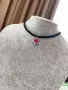 велурен чокър с роза , снимка 2
