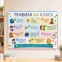 6850 Ламинирано табло Правила на класа, А4 формат, снимка 3