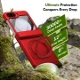 Червен Калъф за Samsung Galaxy Z Flip5 с въртящ се пръстен и стойка, снимка 9