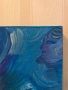 абстрактна картина масло върху ленено платно размери 40/50см., снимка 6