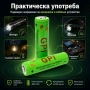 Издръжлива мощна акумулаторна батерия 18650 8800mAh 3.7V GPI Li-ion за презареждане челници фенери, снимка 3