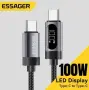 Essager Digital Display USB C кабел за iPhone,Samsung и др. 2 МЕТРА, снимка 1