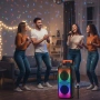 Преносима тонколона с микрофон и дистанционно управление, 40W мощност, Bluetooth, USB/SD и LED , снимка 2