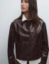 Ново кожено яке Massimo Dutti размер S, снимка 2