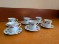 Комплект 6 чаши за кафе, чай, с чинийки, чисто нови, снимка 2