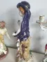Meissen фигура 49см-2,4кг/еротика/Майсен порцеланова статуетка на момиче с цветя и бухал, снимка 3