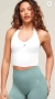  Нов дамски оригинален бял кроп топ Gymshark Halter Neck Cami with Shelf , снимка 1