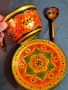 руски дървени декоративни лъжици, купа и чиния 31/6, снимка 3