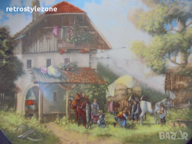 № 8547 Стара порцеланова чиния / декоративно пано – Feltmann Weiden (Германия)  , снимка 7 - Други ценни предмети - 54010054