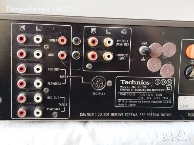 Усилвател Technics SU-V9, снимка 7 - Ресийвъри, усилватели, смесителни пултове - 54248334