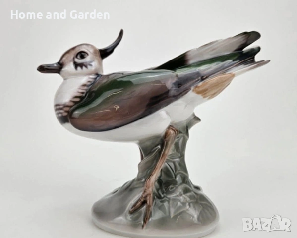 Bing & Grøndahl Royal Copenhagen Чибис circa 1980 г. Дания порцелан фигура, снимка 5 - Антикварни и старинни предмети - 54025940