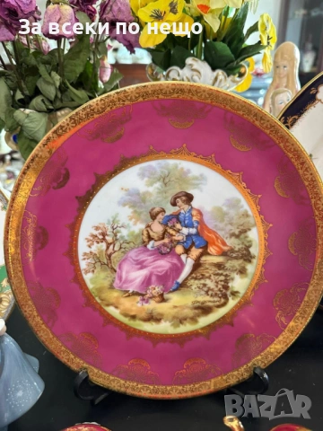Bavaria Germany  “Kuba Porzellan” Fragonard- абсолютно великолепно плато Код P2249, снимка 14 - Колекции - 54241551