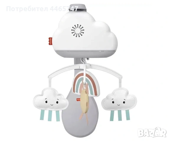 Светеща музикална въртележка за легло Fisher Price, нощно небе, снимка 2 - Музикални играчки - 54542434