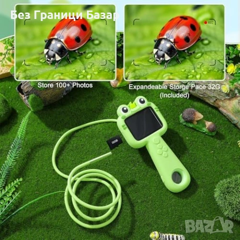 Нова Детска ендоскоп камера 1080P с екран и LED светлина STEM играчка бороскоп, снимка 8 - Образователни игри - 54345663