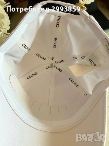шапка Селин*Celine TRIOMPHE BASEBALL CAP IN COTTON, снимка 4 - Шапки - 54879367