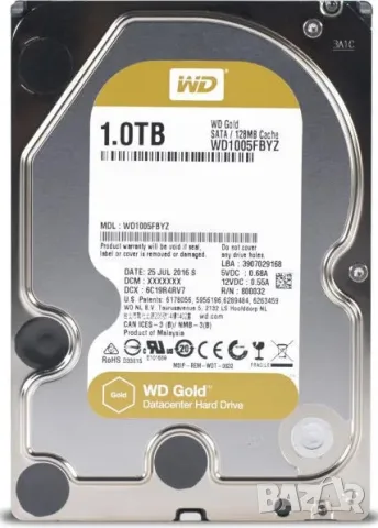 2 бр. Хард диск 1TB WD Gold Enterprise (WD1005FBYZ) – на 1 час работа!
