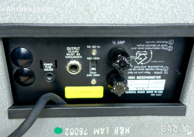 Мегаомметър (мегер) General Radio GR 1864 / USA, снимка 6 - Други инструменти - 55119605