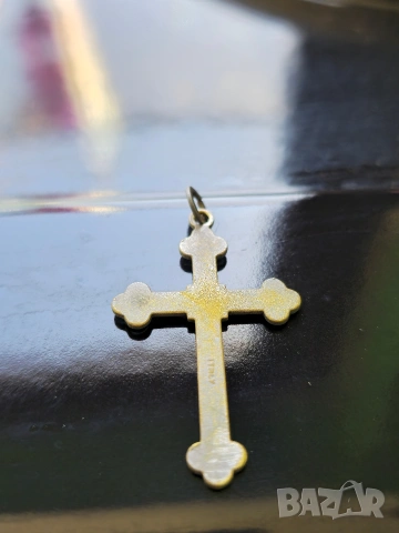 Стар посребрен бронзов Кръст ITALY, снимка 3 - Колекции - 54320507