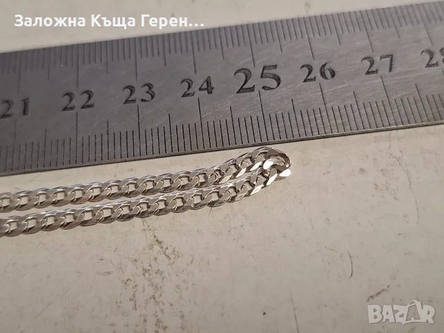 Сребърен синджир 6,74гр., снимка 4 - Колиета, медальони, синджири - 55474240