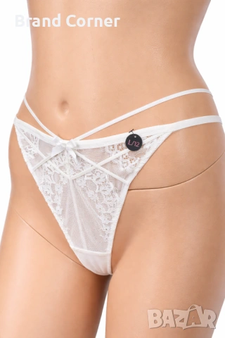 Бикини Hunkemöller, размер L, бели с дантела и панделка, снимка 2 - Бельо - 54540305